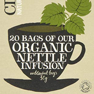 Clipper Organic Nettle Herbal Infusion 20 Teabags (Pack of 6, Total 120 Teabags)