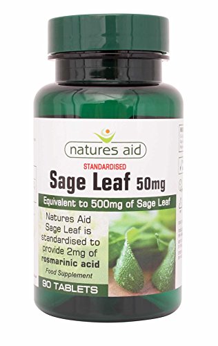 Natures Aid Sage Leaf 500mg 90 tablet X 2 (Pack of 2)