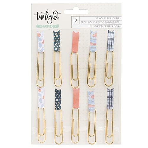 One Canoe Two 10 Piece Paper Clips Flags Twilight Embellishments