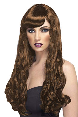 Smiffy's Long Curly Desire Wig, Brown