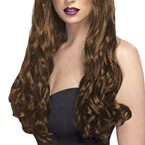 Smiffy's Long Curly Desire Wig, Brown