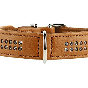 Collar Diamond Elk Petit, 42 Cognac, Leather | Hunter