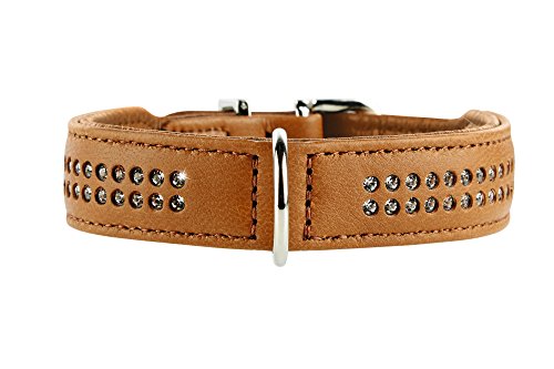 Collar Diamond Elk Petit, 37 Cognac, Leather | Hunter