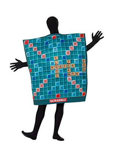 Smiffys 42998M Officially Licensed Scrabble Board Costume, Green, M - UK size 38"-40"