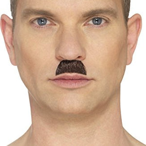 Smiffys 49649 The Toothbrush Moustache, Brown, One Size