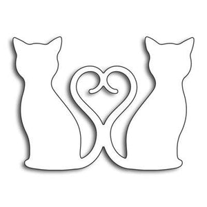 Penny Black Kitty Love 2.2"X1.6" Creative Dies