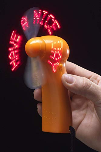 Smiffys Mini Light-Up Fan with LED Messages