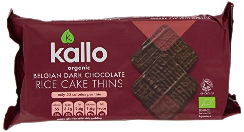 Kallo Organic Thin Dark Chocolate Rice Cakes 90g (Case of 16)