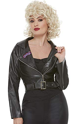 Smiffys 52346S Officially Licensed Grease T-Birds Jacket, Women, Black, S - UK Size 08-10