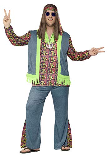 Smiffys 26527L Male Curves Hippie Costume (Large)