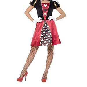 Smiffys 45490 - Ladies Heart Queen Costume, Dress, Crown and Gloves, Size: XL, Red