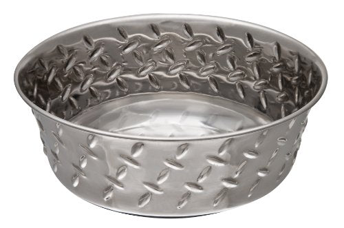 Ruff-N-Tuff 0.95L Diamond Plated Bowl W/ Non-Skid Bottom | Loving Pet Products