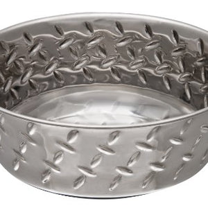 Ruff-N-Tuff 0.95L Diamond Plated Bowl W/ Non-Skid Bottom | Loving Pet Products