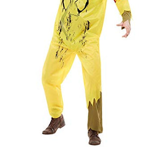 Smiffys 51036L Biohazard Suit, Men, Yellow, L - Size 42"-44"