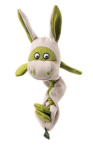 Dog Toy Stretch Body Donkey, Approx. 35 Cm Tan/Green  Pack Of 3 | Hunter
