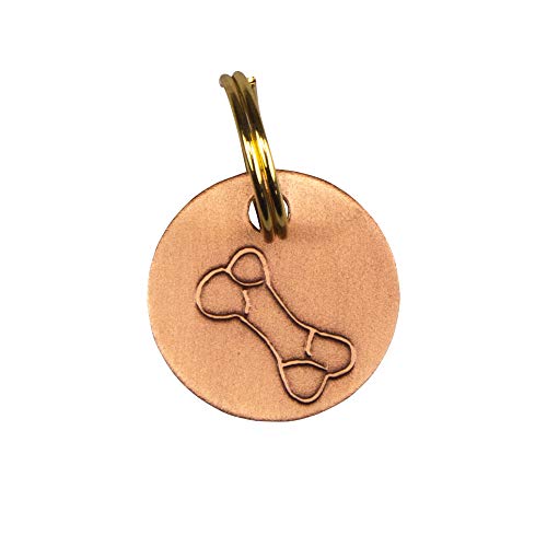 Long Paws Antique Copper Dog Tag With A Bone Design