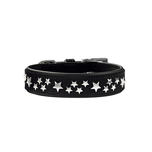 Collar Softie Stars 55 Nickel Artificial Leather Black/ Black | Hunter