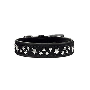 Collar Softie Stars 55 Nickel Artificial Leather Black/ Black | Hunter