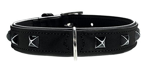 Collar Softie Pyramide 45 Nickel Artificial Leather Black/ Black | Hunter