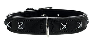 Collar Softie Pyramide 45 Nickel Artificial Leather Black/ Black | Hunter