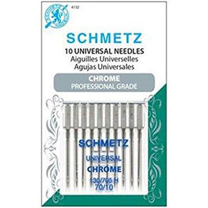 Schmetz SCH4132 Universal Size 70/10 Needle Chrome Universal Sz 70/10 10Pc