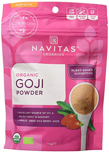 Navitas Organics Goji Powder, 113 g Bag, Organic, Sun-Dried, Sulphite-Free