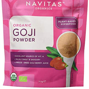 Navitas Organics Goji Powder, 113 g Bag, Organic, Sun-Dried, Sulphite-Free