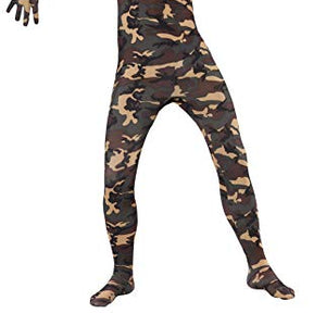 Smiffys Men's Camouflage Second Skin Suit, Size: Xl, Colour: Green/beige, 23685