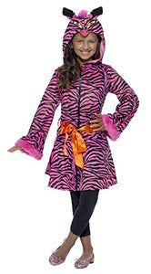 Smiffys Children's Zebra Sass Costume, Jacket, Hood & Belt, Size: L, Color: Pink, 25635