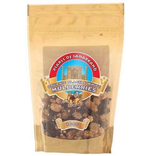 Pearls of Samarkand Org Black & White Mulberries 100g X 3 (Pack of 3)