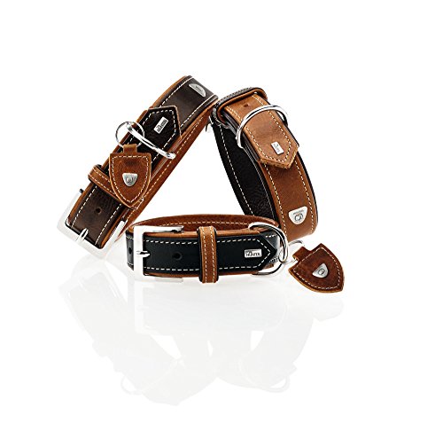Collar Tara, 45 Juchten Leather, Black/Cognac | Hunter