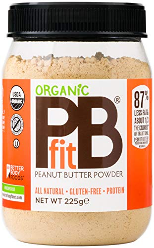 PBfit Organic Peanut Butter Powder, 225 g, All-Natural Peanut Butter Powder from Real Roasted Pressed Peanuts, High in Protein, Natural Ingredients