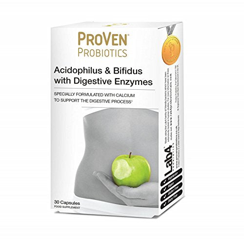 Proven Probiotics Acidopholus and Bifidus with Digestive Enzymes Capsules, 30-Count