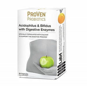 Proven Probiotics Acidopholus and Bifidus with Digestive Enzymes Capsules, 30-Count