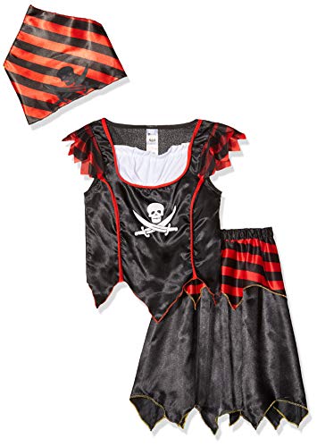 Smiffys Pirate Skull & Crossbones Girl Costume, S - Age 4-6 years