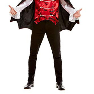 Smiffys 51052L Vampire Costume, Men, Black, L - Size 42"-44"