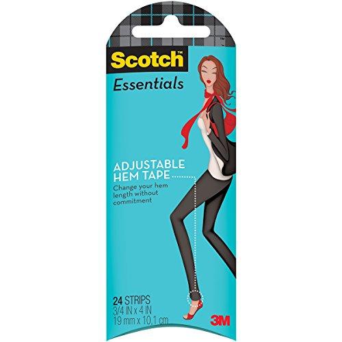 Scotch Essentials Adjustable Hem Tape, 24 Strips (W-106-A)