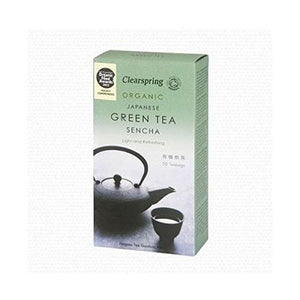 Clearspring Organic Sencha Green Tea Bags - Box x 6 (Pack of 6)