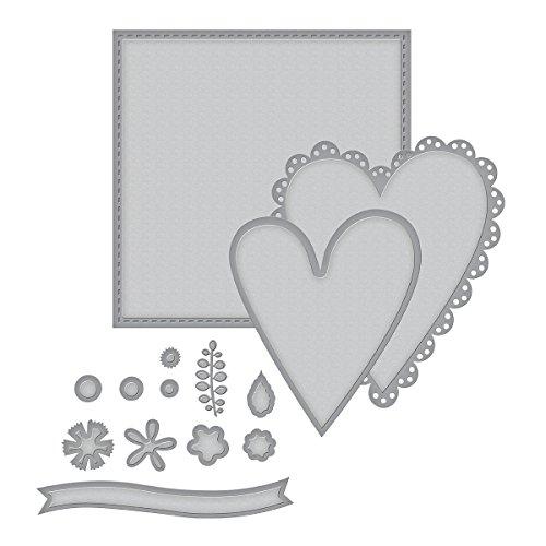 Spellbinders Shapeabilities Sew Sweet Valentine by Tammy Tutterow Etched/Wafer Thin Dies