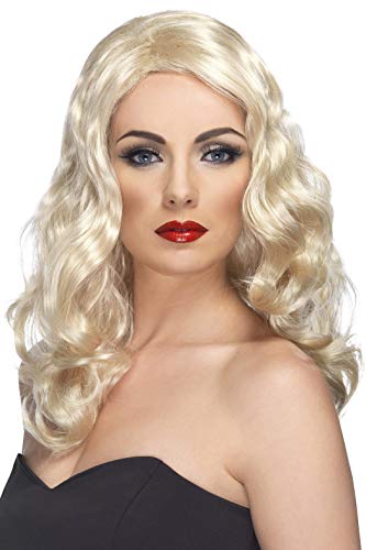 Smiffys Glamorous Wavy Wig - Blonde, Long