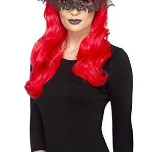 Smiffys 48048 metal Filigree Bat Eyemask, Black, One Size