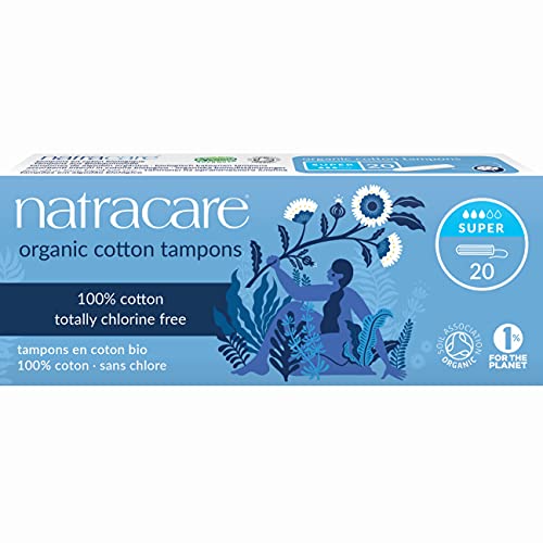 Natracare Super Tampon 20 Pieces – Feminine Hygiene Product (Cotton, 20 Pieces(s))