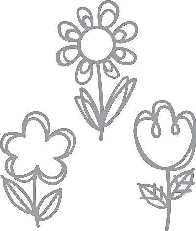 Spellbinders Die D-Lites Sketched Blooms Etched/Wafer Thin