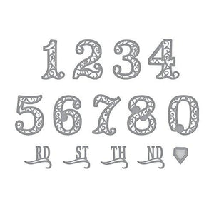 Spellbinders Shapeabilities Filigree Numbers Etched/Wafer Thin Die