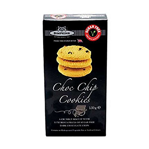 Simpkins Sugar Free Chocolate Chip Cookies 150g (6 Pack)