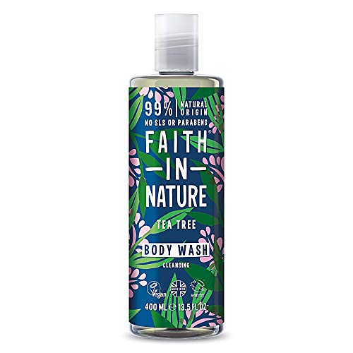 Faith in Nature Tea Tree Foam Shower Gel 400ml X 3 (Pack of 3)