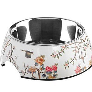 Melamine Feeding Bowl Mogami 350 Ml White/Multicolor  Pack Of 2 | Hunter