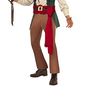 Smiffys Men's Caribbean Drunken Pirate Costume, Top, Pants, Belt & Headscarf, Size: L, Color: Multi, 30728