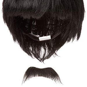 Smiffys 70's Mersey Wig and Tash - Black