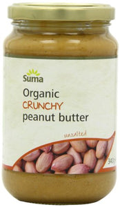 Suma Organic Crunchy No Salt Peanut Butter 340 g (Pack of 6)